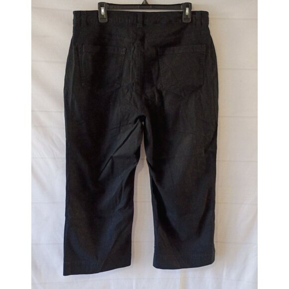 Old Navy Women's Black Ultra High Rise Wide Leg Cropped Pants Size 16 - Picture 5 of 6